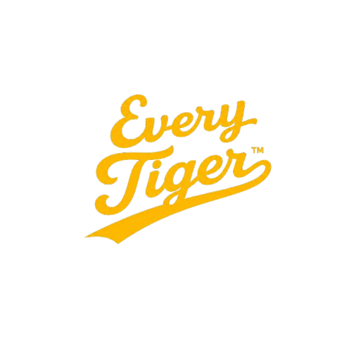 Orange “Every Tiger” logo with stylized script and a swoosh underline