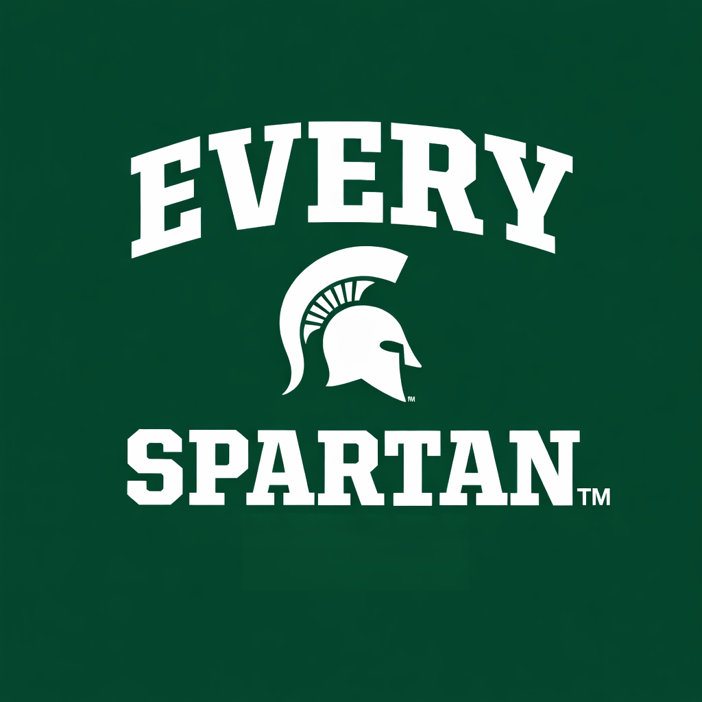 Green background with white “EVERY SPARTAN” text and Spartan helmet logo.