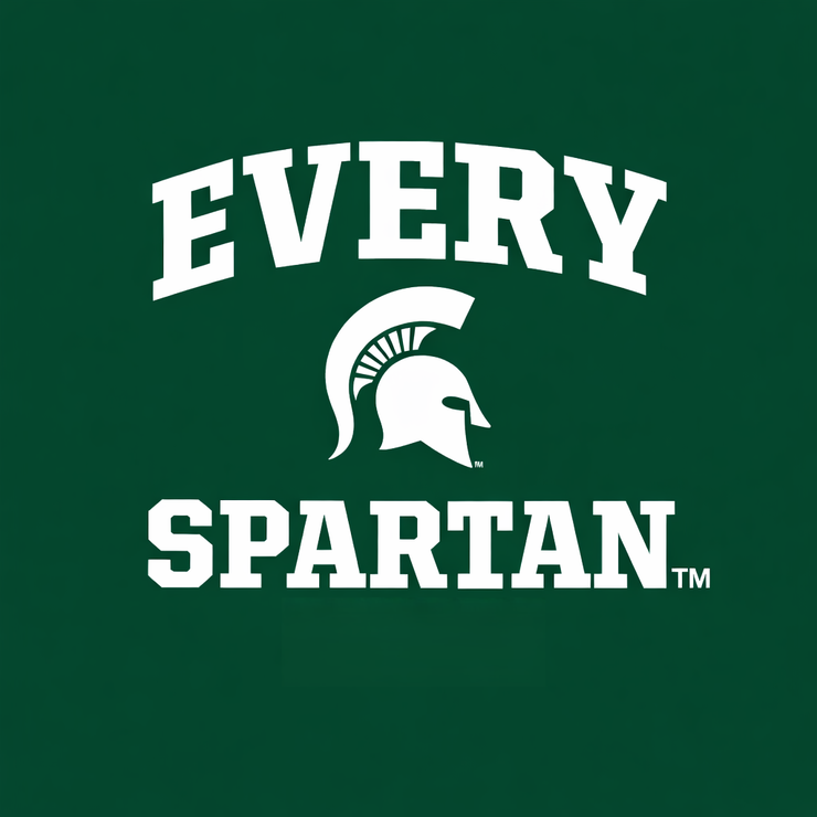 Green Spartan logo with white helmet and the words “EVERY SPARTAN”