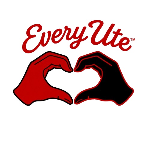 EveryUte logo with red and black hands forming a heart on a white background