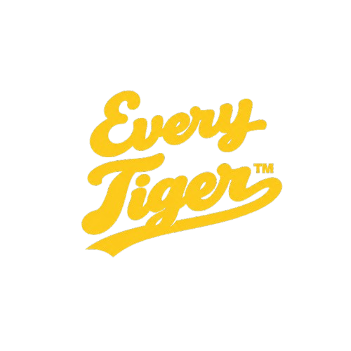 Yellow “Every Tiger” logo on a white background