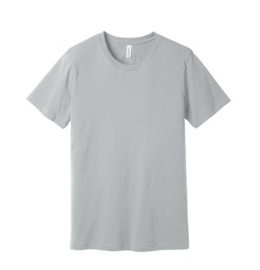 Light gray short-sleeve T-shirt on a plain white background