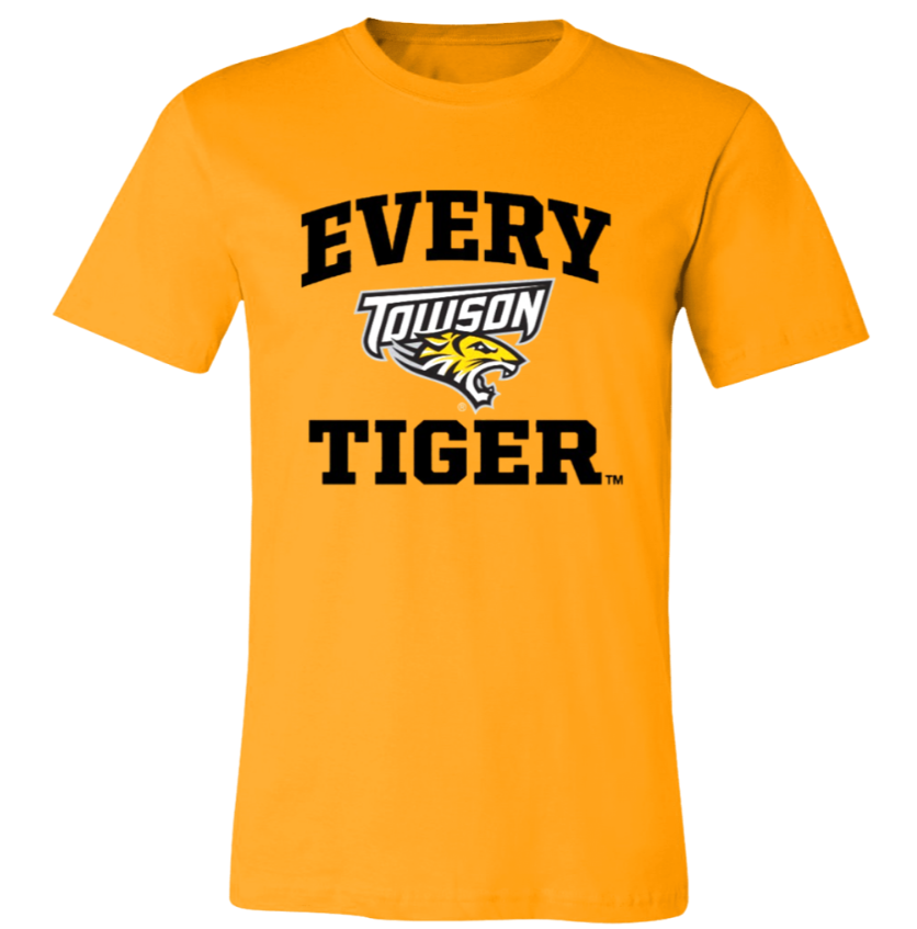 Orange T-shirt with “EVERY TOWSON TIGER” text and tiger logo