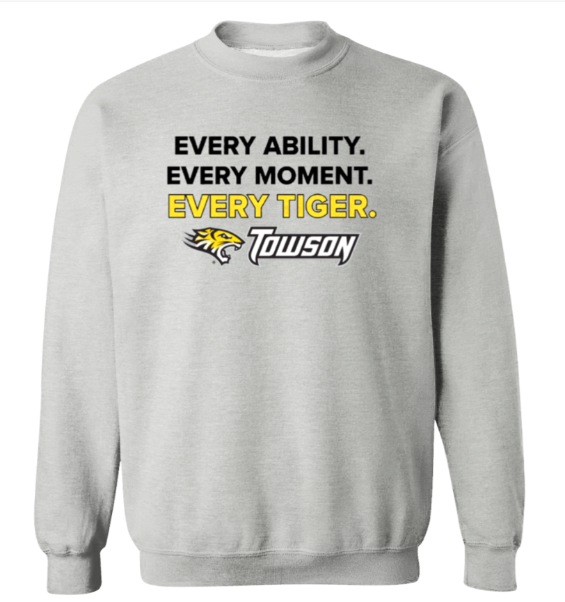Gray Towson sweatshirt with 