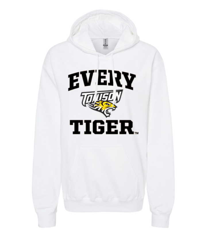 White hoodie with 