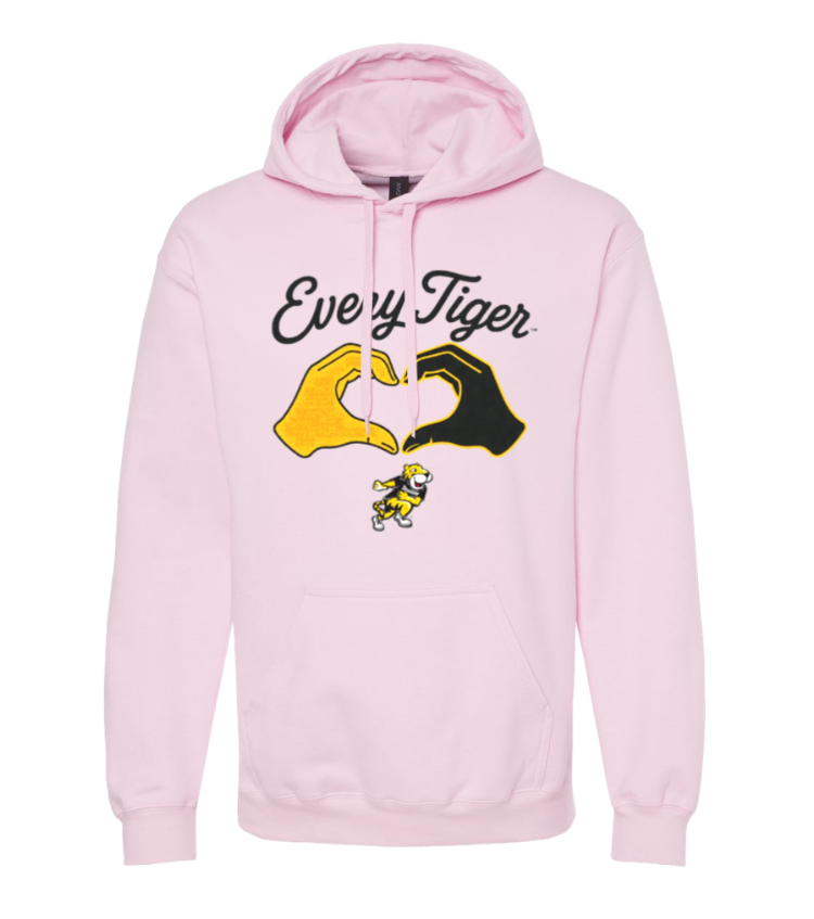Light pink hoodie with 