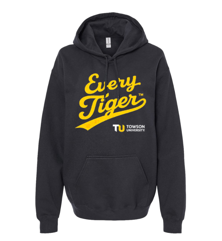 Black hoodie with yellow 