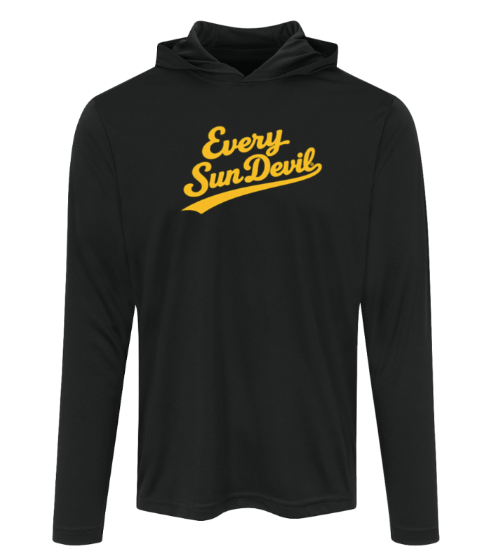 Black hoodie with yellow "Every Sun Devil" text on the chest