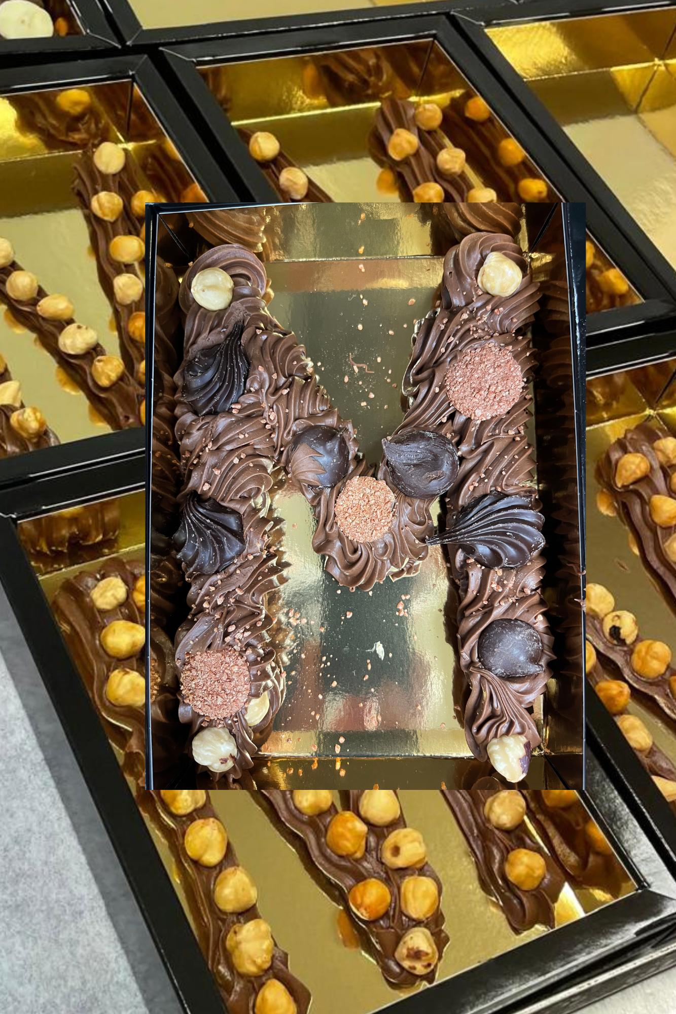 Ambachtelijke chocoladeletter 