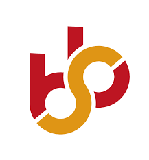 Rood en goudkleurig logo met in elkaar verstrengelde sbb-letters. Erkend leerbedrijf.