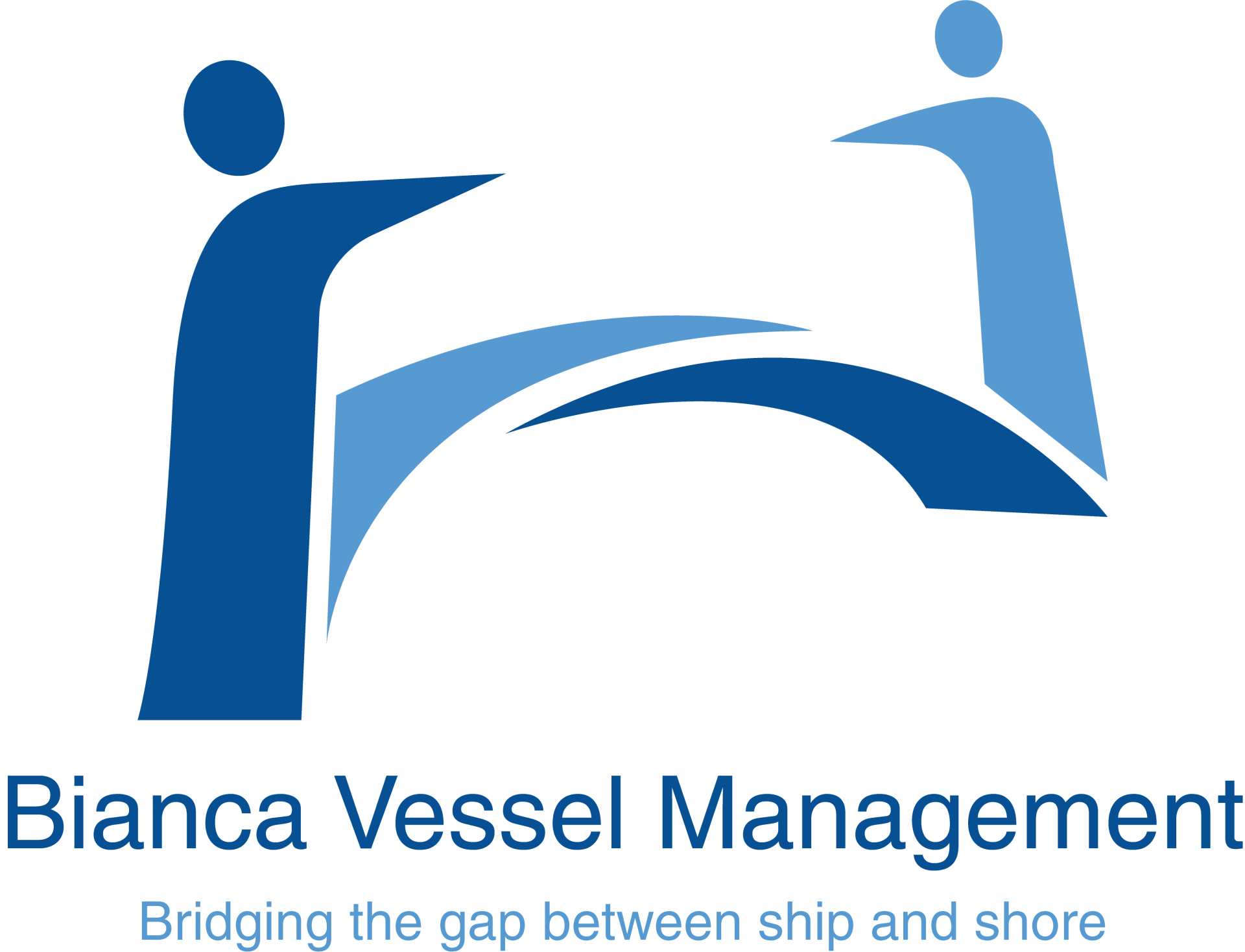 The logo for bianca vessel management bridges the gap between ship and shore