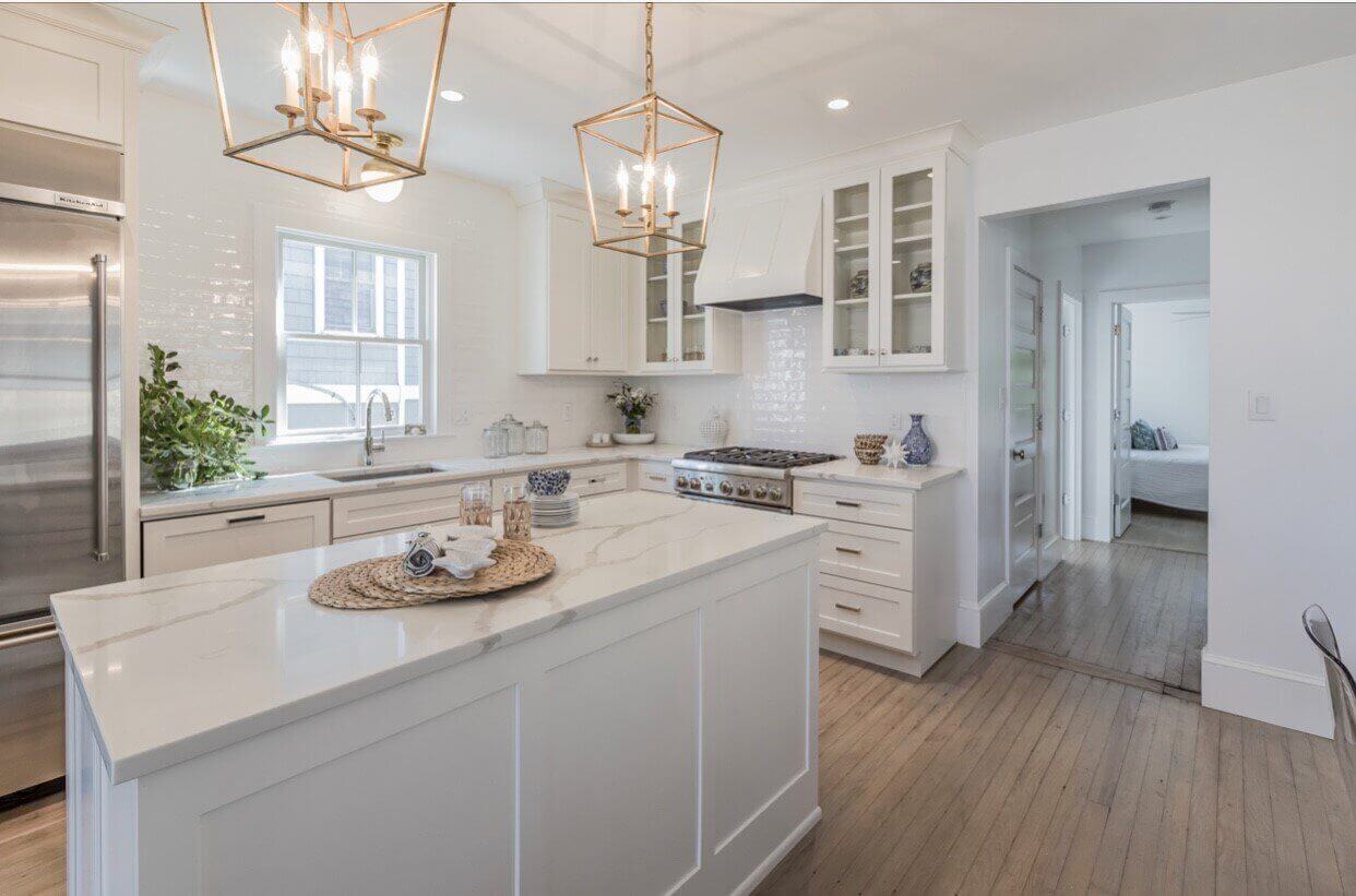Cindy Kelly's Beach Haven NJ kitchen remodel is one example of making old kitchen cabinets look modern