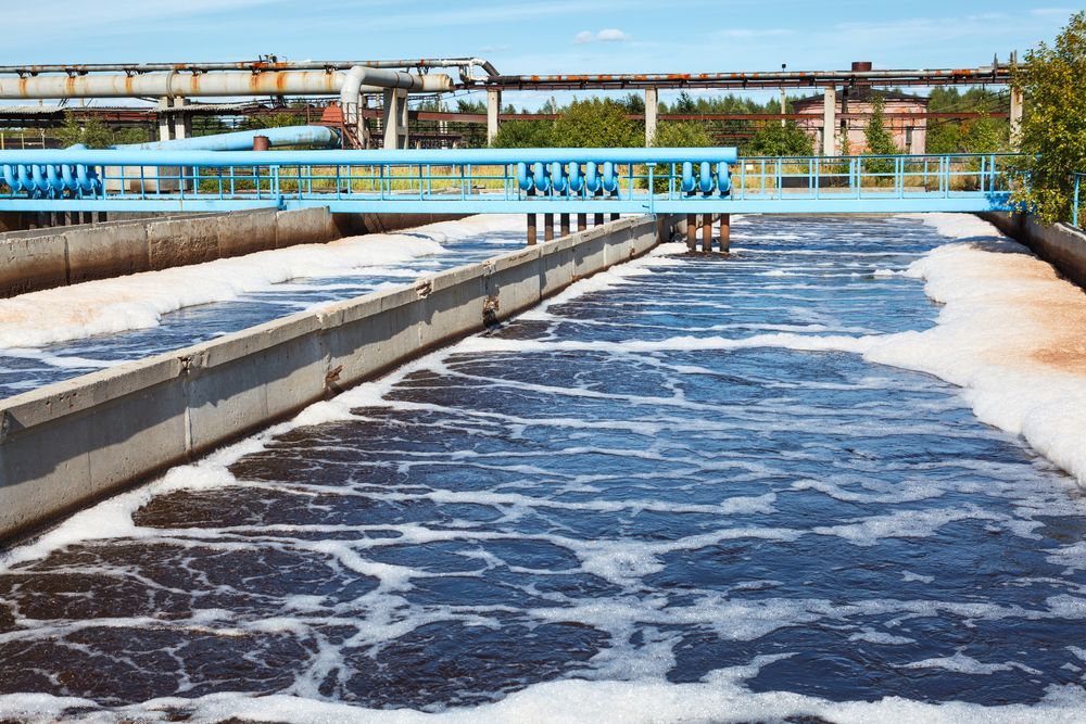 A Large Body Of Water Is Being Treated At A Water Treatment Plant — Blackpoly Pipelines in West Wyalong, NSW