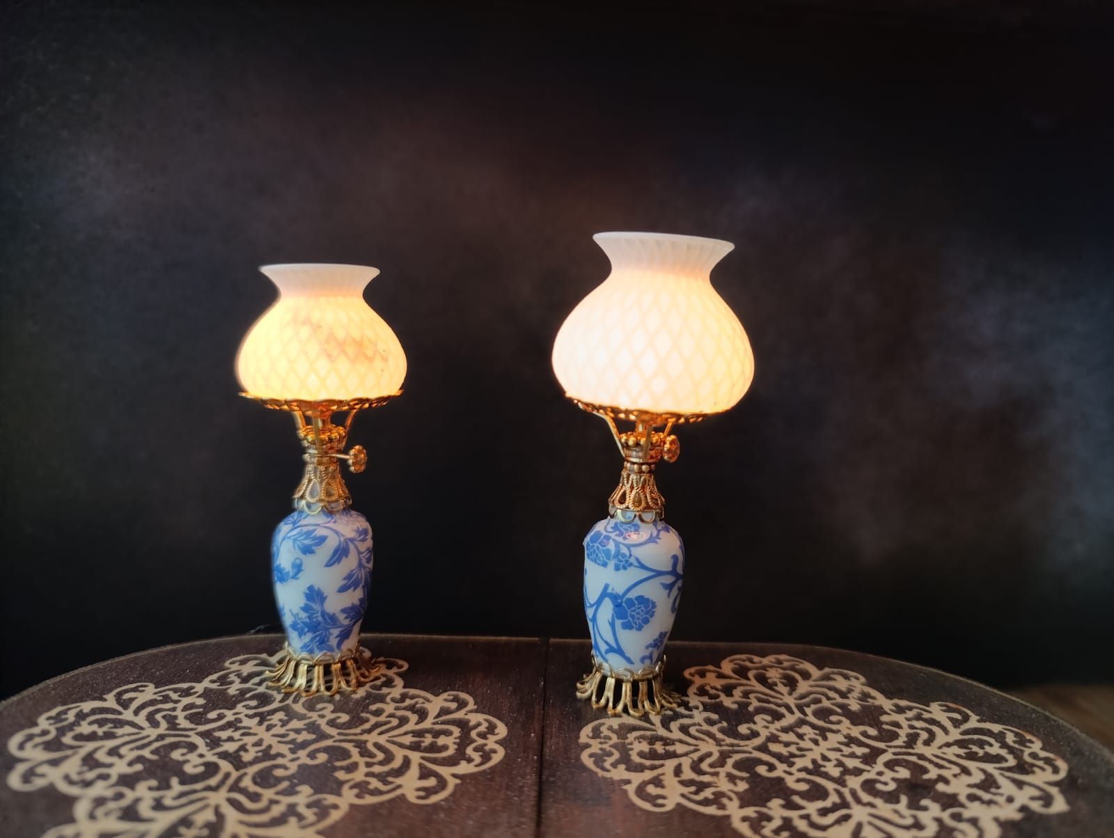 Olielamp met eenvoudige voet