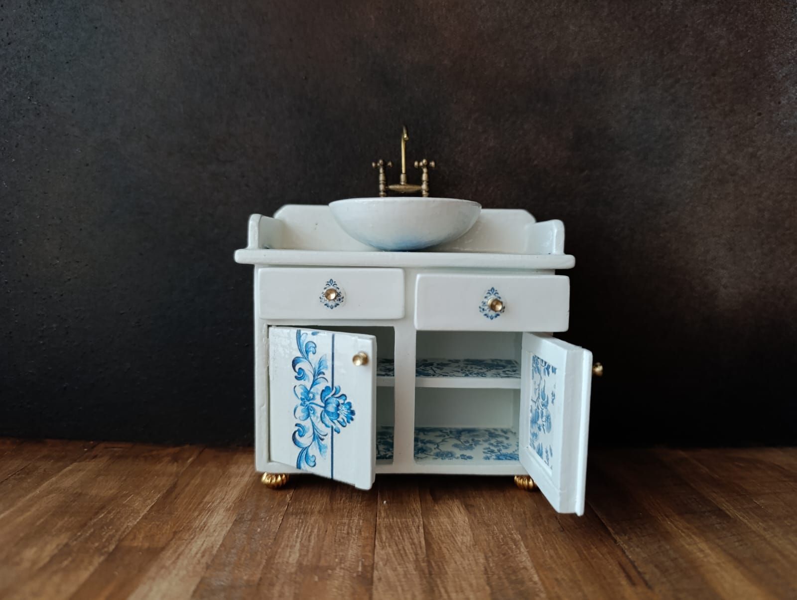 Wastafelkast Delfts Blauw