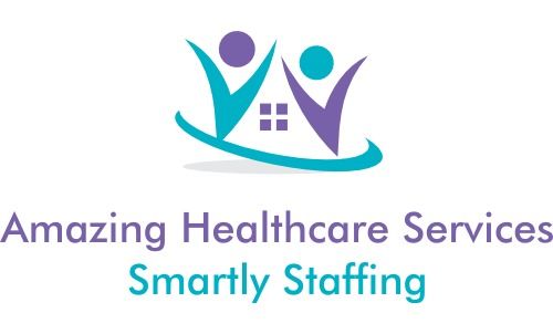 A logo for amazing healthcare services smartly staffing.