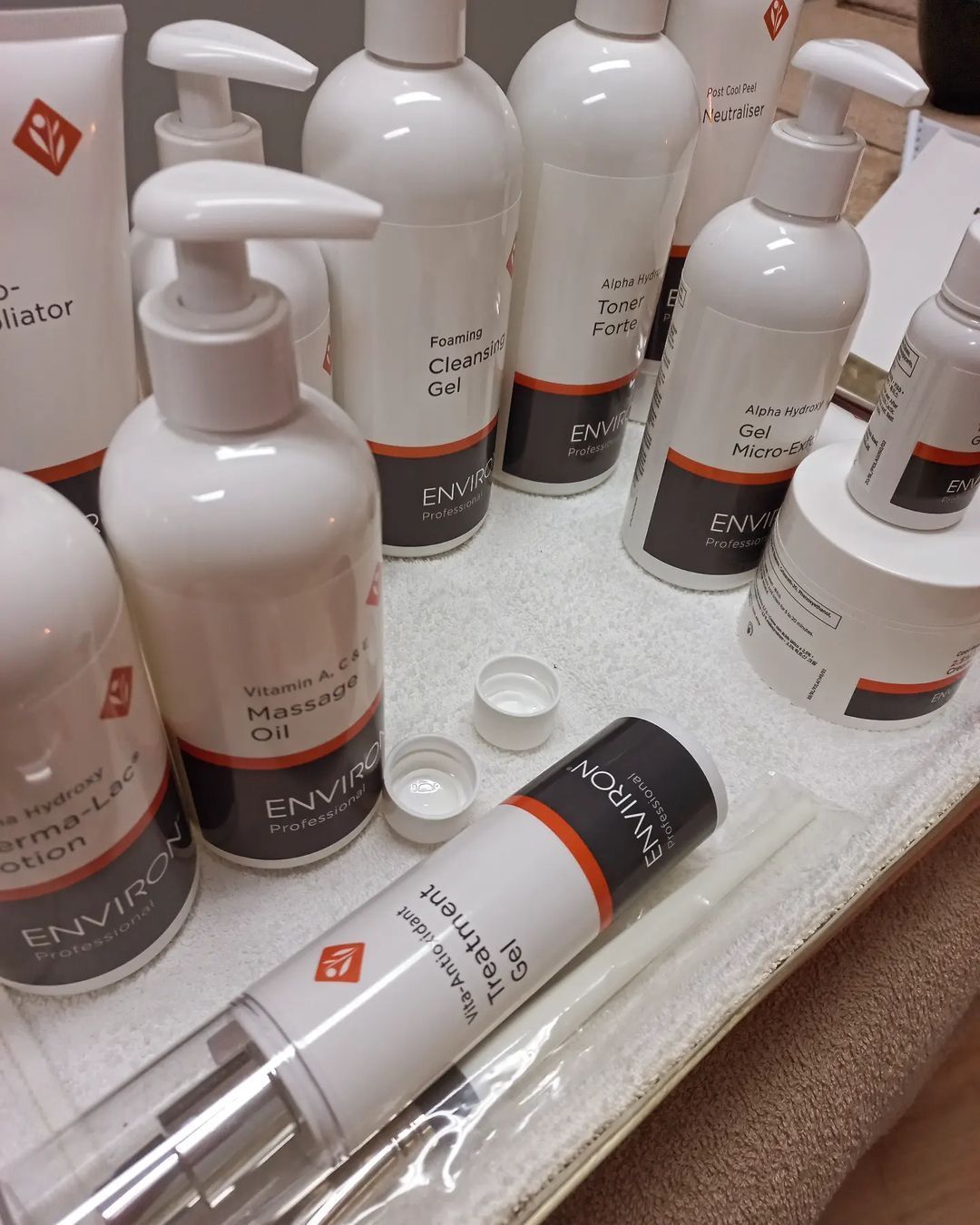 Environ Products Lined Up For Facial Treatment — Skin Care Centre of Cairns In Cairns City, QLD