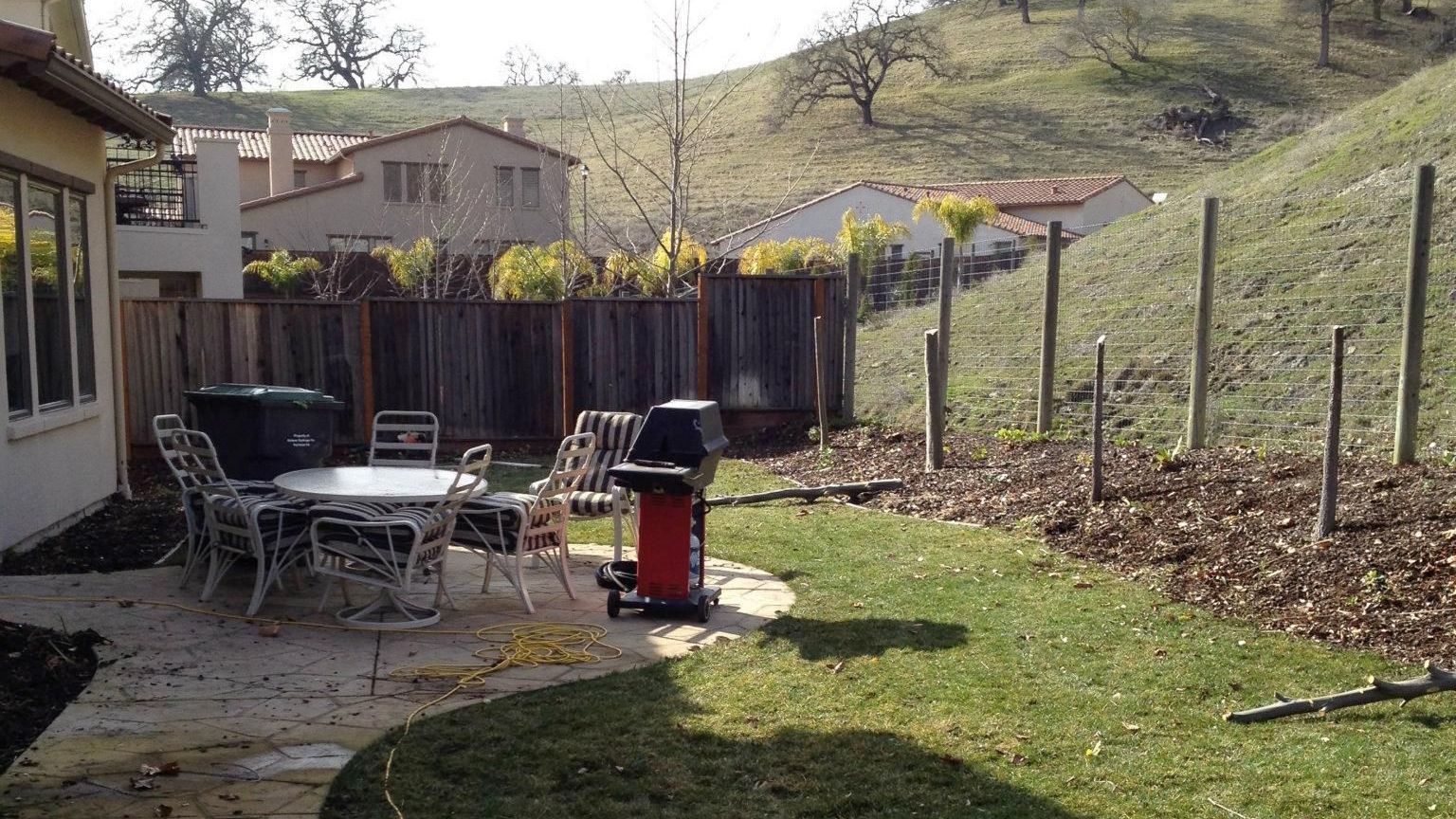 Backyard with a small lawn | Looking for Landscaping near me in Vacaville, CA - Contact Turfworks, Inc.