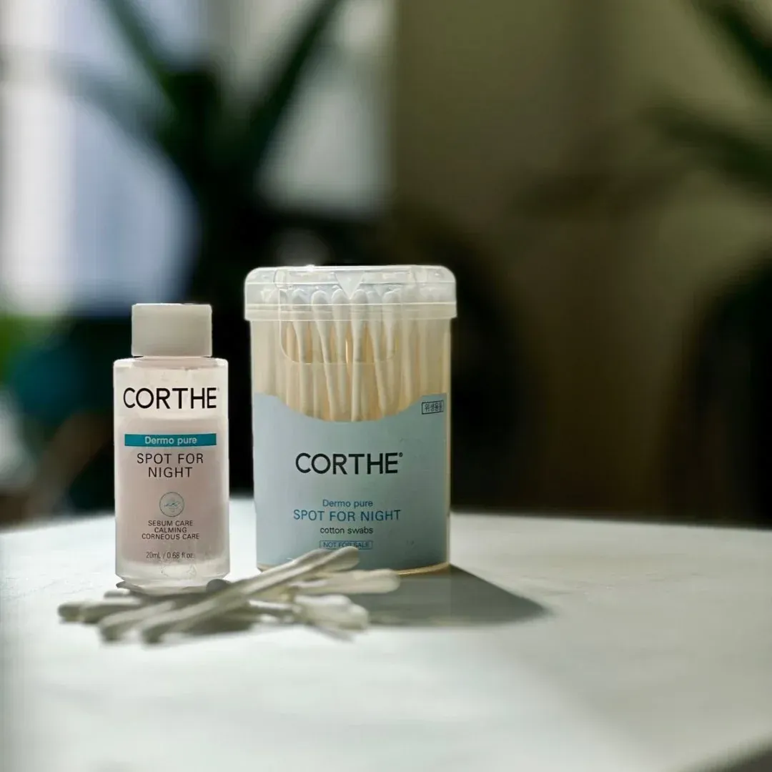 Professional Korean Corthe Dermo Pure Spot treatment for Night. Acne calming overnight spot treatment. Korean spot treatment