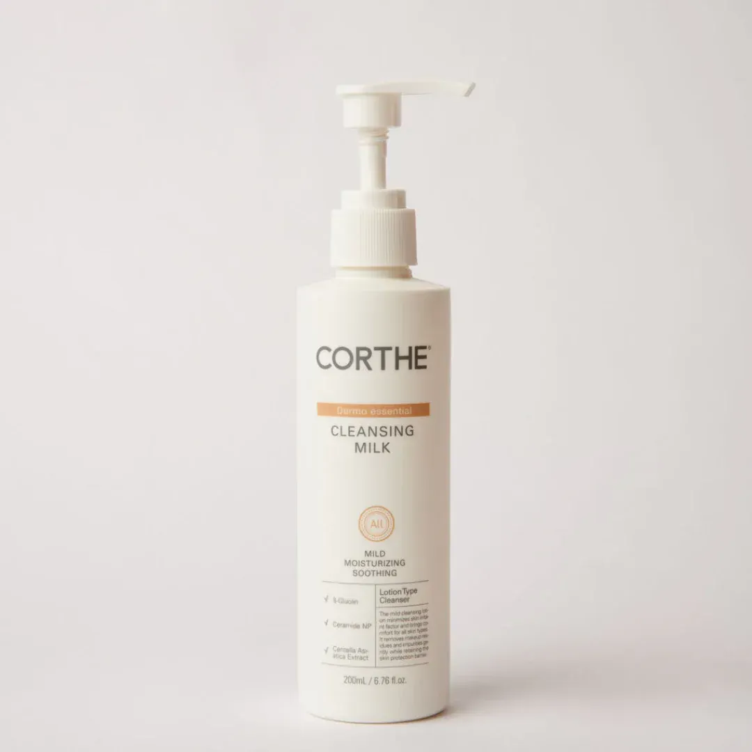 Korean Corthe Cleansing Milk, does not trip or foam. It gently breaks down dirt and makeup without causing any irritation