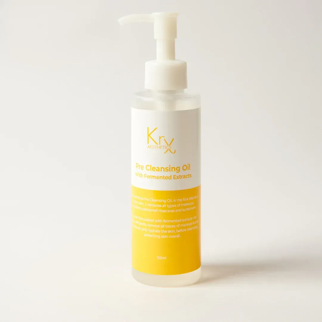 Double cleanse with Korean KrX Pre-Cleansing Oil with Fermented Extracts for first cleanse. For black heads and clogged pores