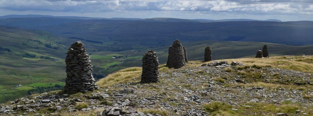 Top of Wild Boar Fell looking towards Blades Cottage