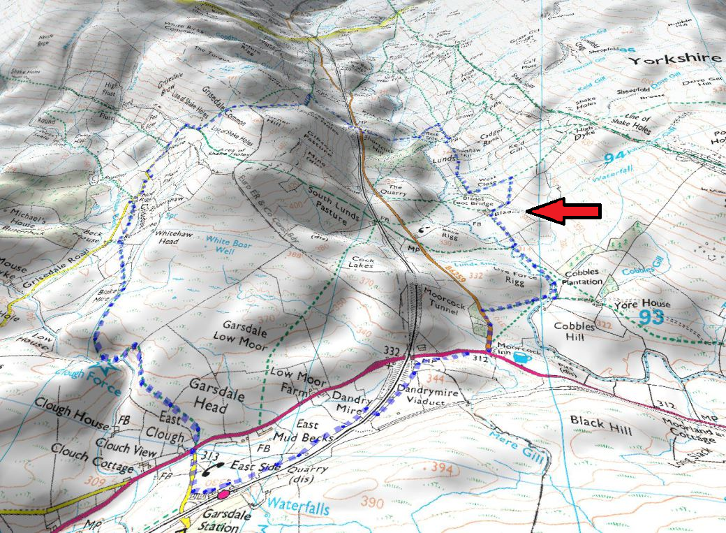 Contour Map of Blades Cottage