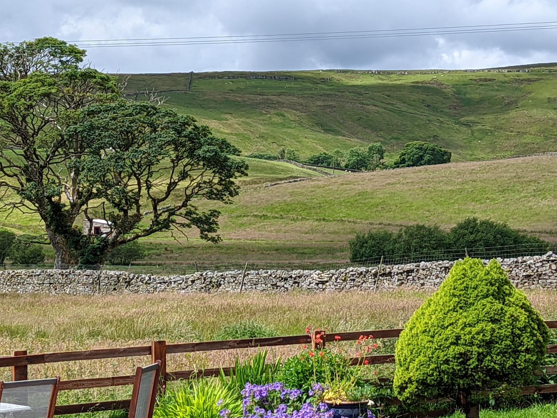 Blades Cottage Garden view to Mallerstang