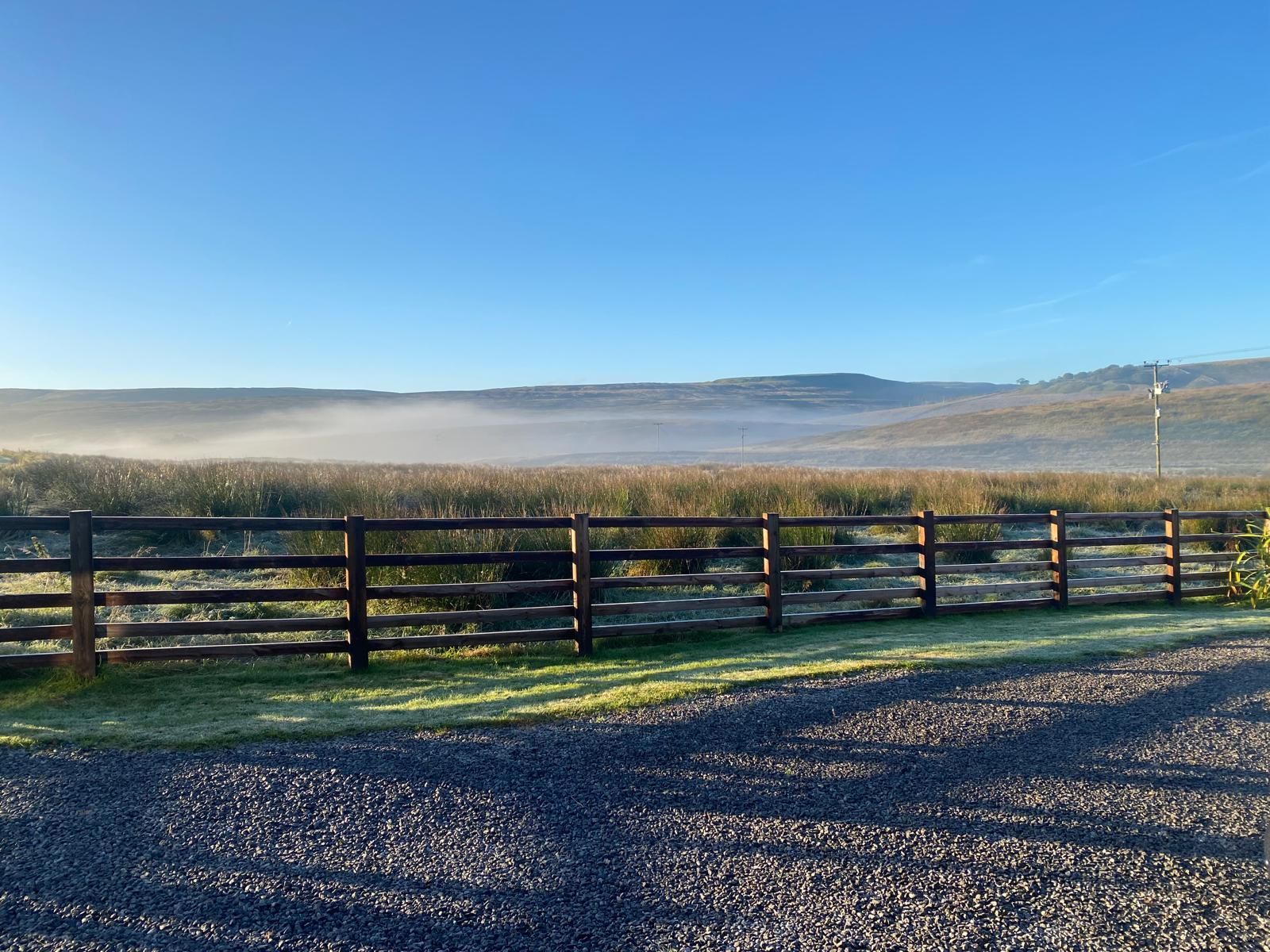 Mist rolls into Blades Cottage