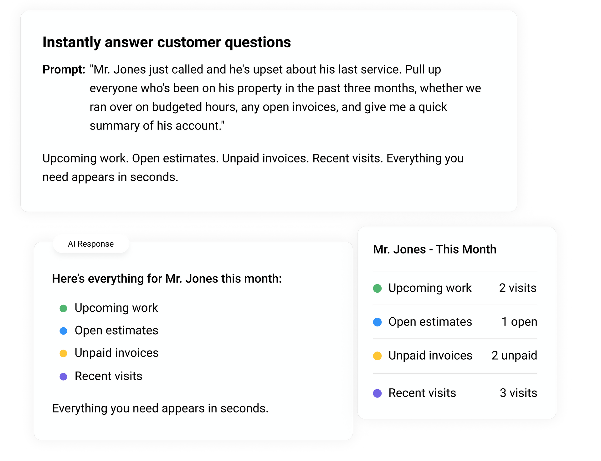 Instantly answer customer questions