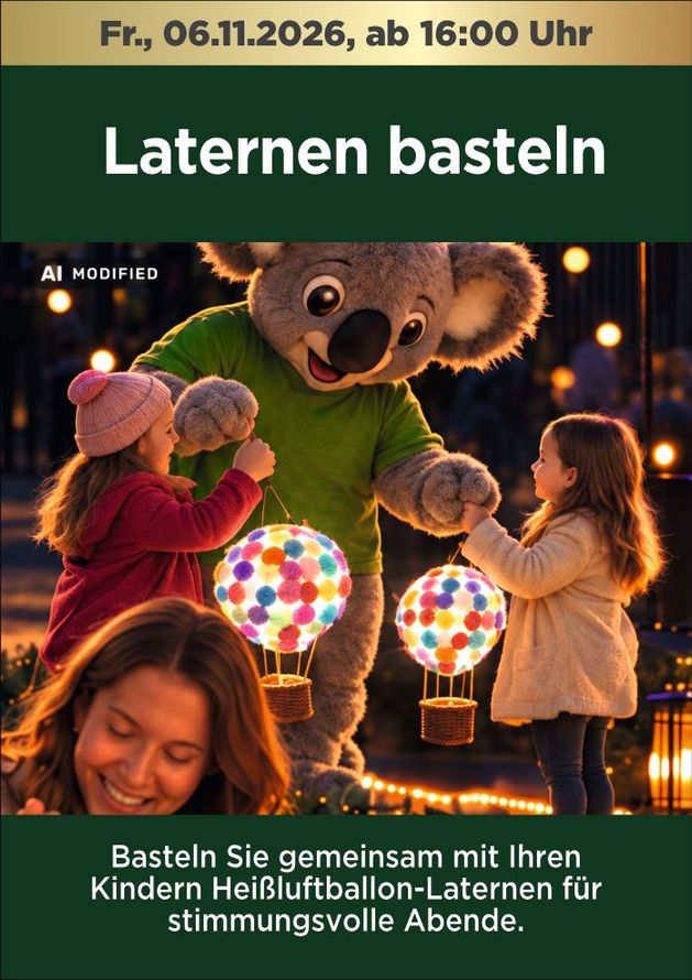 Kinder basteln bunte Heißluftballon-Laternen