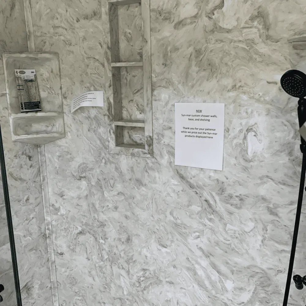 Syn-Mar grout-free shower
