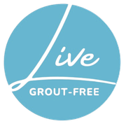 Live Grout Free Light Blue Logo