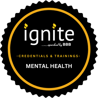 Black and gold badge for mental health