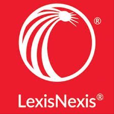 LexisNexis logo on a red background with white circular swoosh icon and text