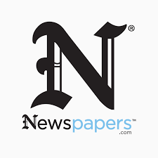 NewsPapers logo with a black ornate N and blue-and-black text on a white background