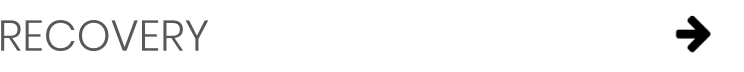 The word recovery is on a white background with an arrow pointing to the right.