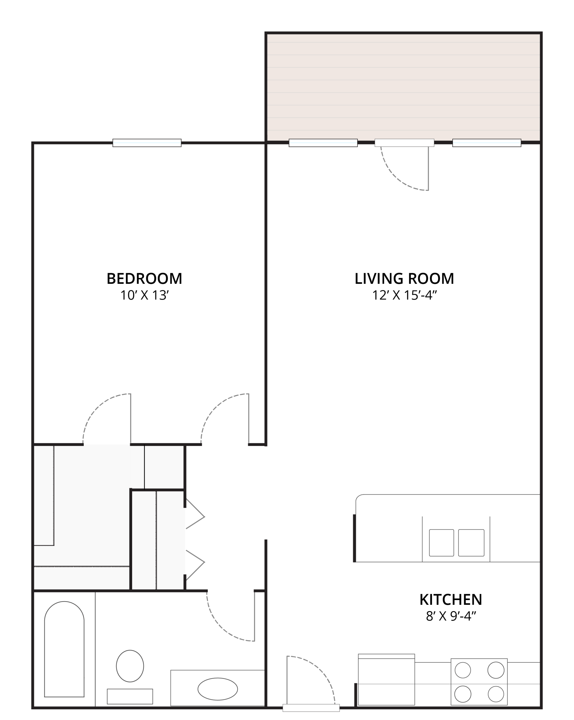 Campus Pointe | Floor plan layout of a spacious apartment unit at Unique Apartment Homes in Ames, IA, featuring comfortable design and functional living spaces.