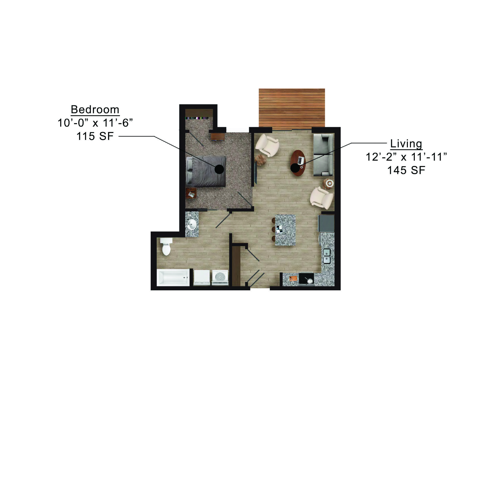 The Heights at Lincoln Swing | Floor plan layout of a spacious apartment unit at Unique Apartment Homes in Ames, IA, featuring modern design and functional living spaces.