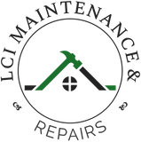 LCI Maintenance & Repairs logo with green and black roofline and wrench icon