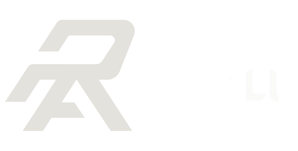 Un logo blanc avec la lettre r sur fond blanc.