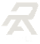 Un r blanc et un logo sur fond blanc.