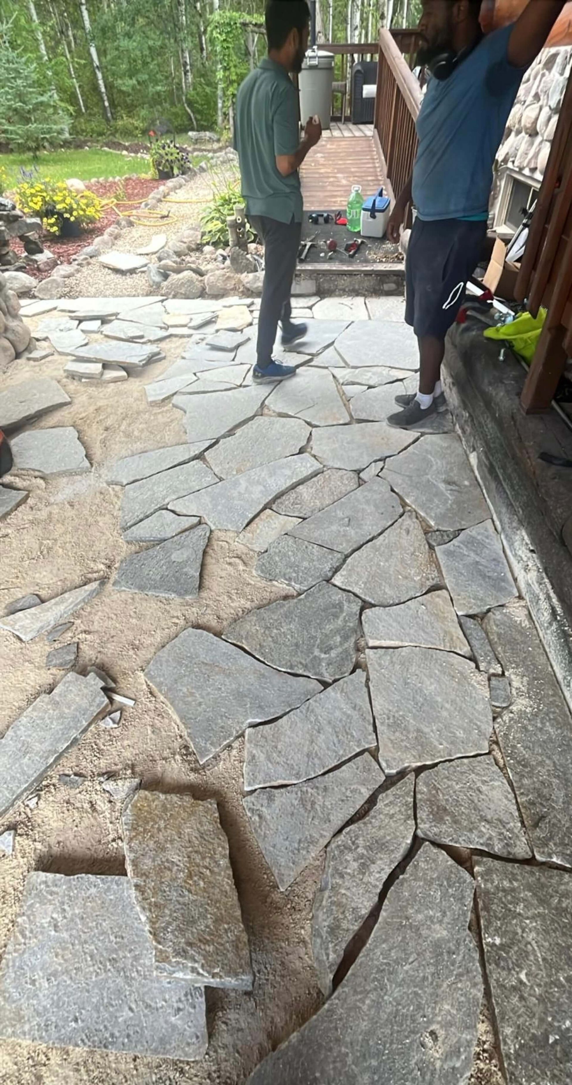 Natural Flagstone Installation