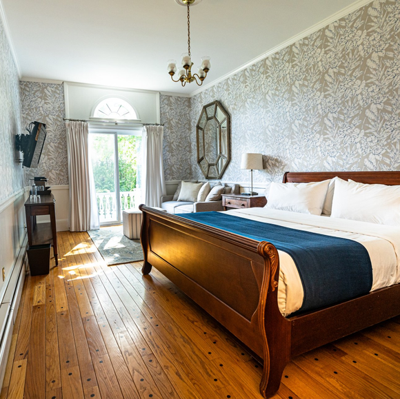 Two beds in a room