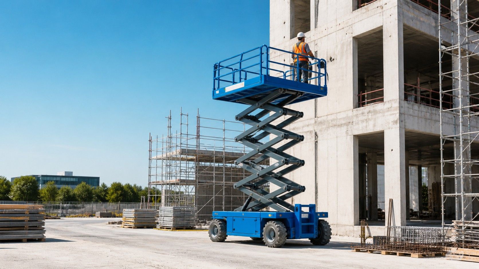 Schaarlift platform veilig bedienen