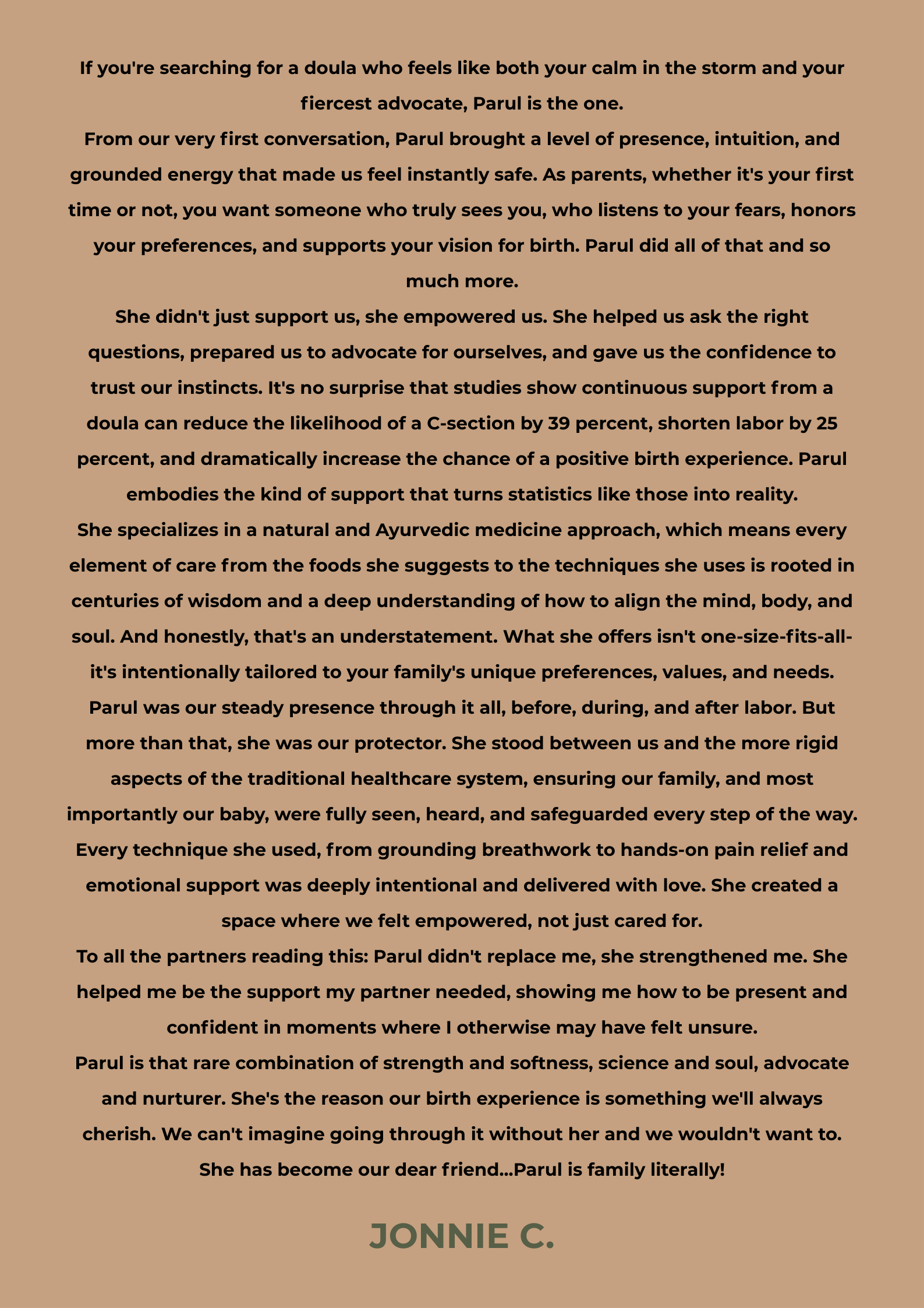Text on a tan background, the title reads “The Reconnecting Heart” and is followed by paragraphs of text.