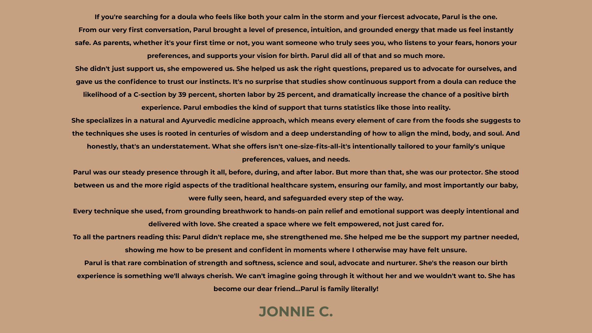 Text on brown background, describing the importance of finding one's authentic self.