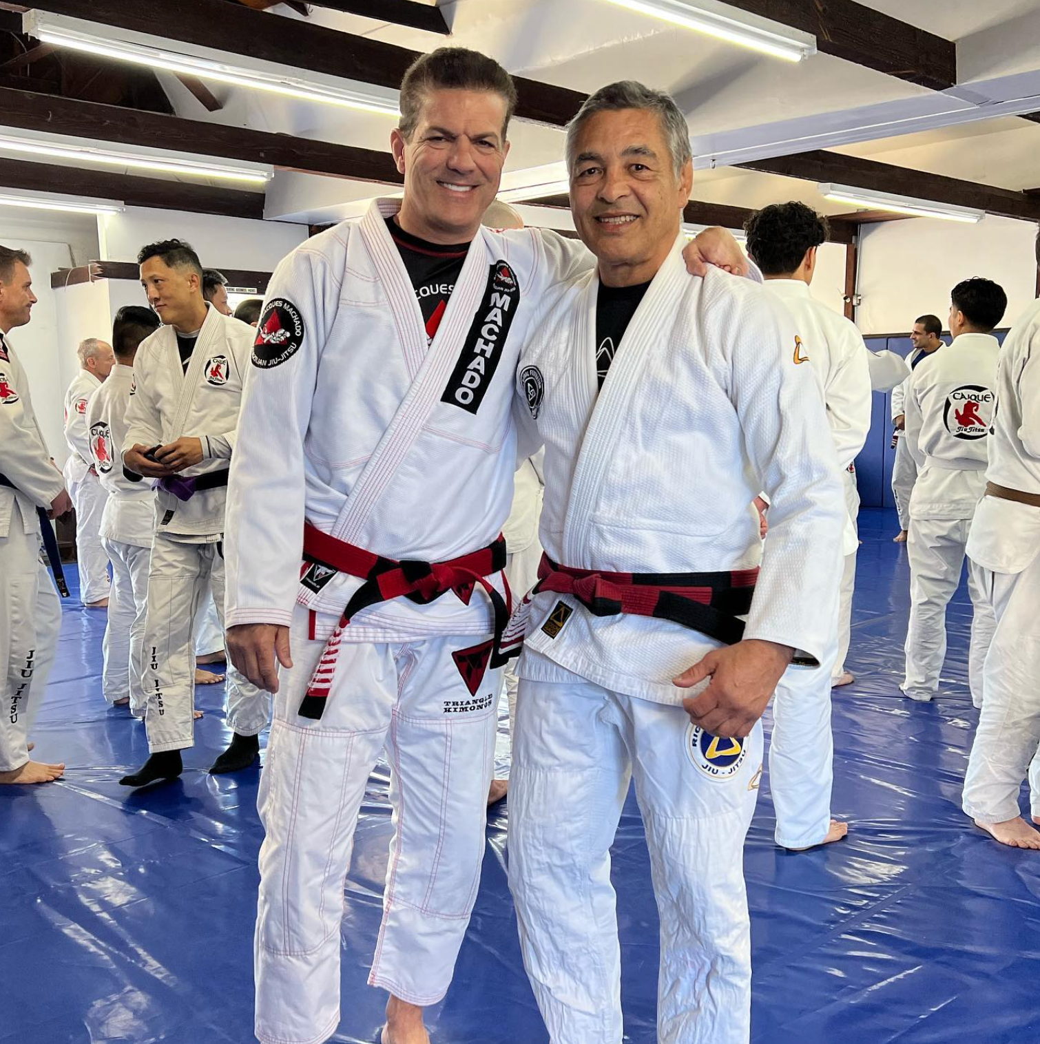 Students training Brazilian Jiu-Jitsu at Jean Jacques Machado Jiu-Jitsu Fresno in Fresno, CA, building calm confidence.
