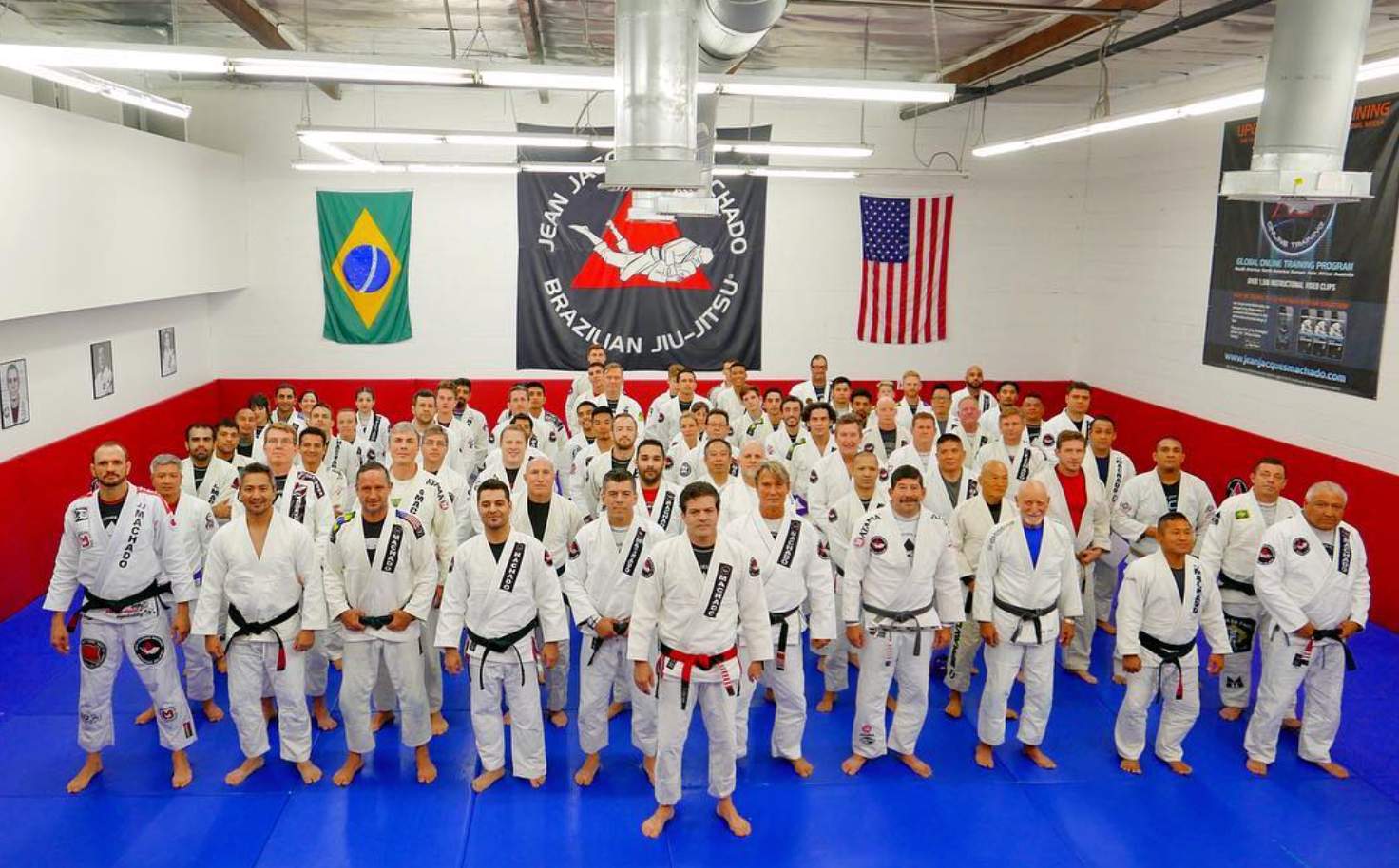 Students drilling jiu-jitsu technique at Jean Jacques Machado Jiu-Jitsu Fresno in Fresno, CA, building confidence