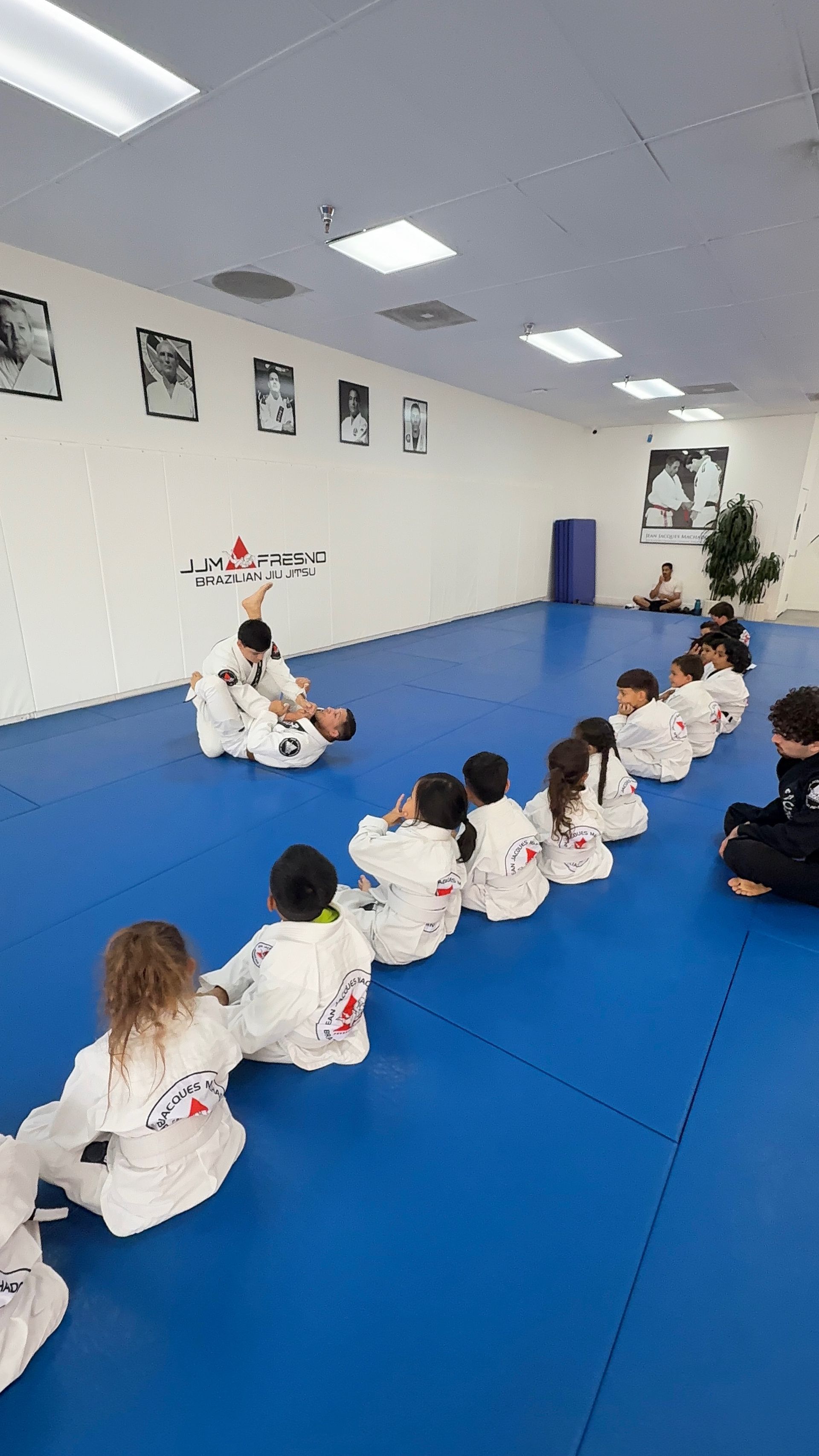 Kids practicing focus drills at Jean Jacques Machado Jiu-Jitsu Fresno in Fresno, CA.